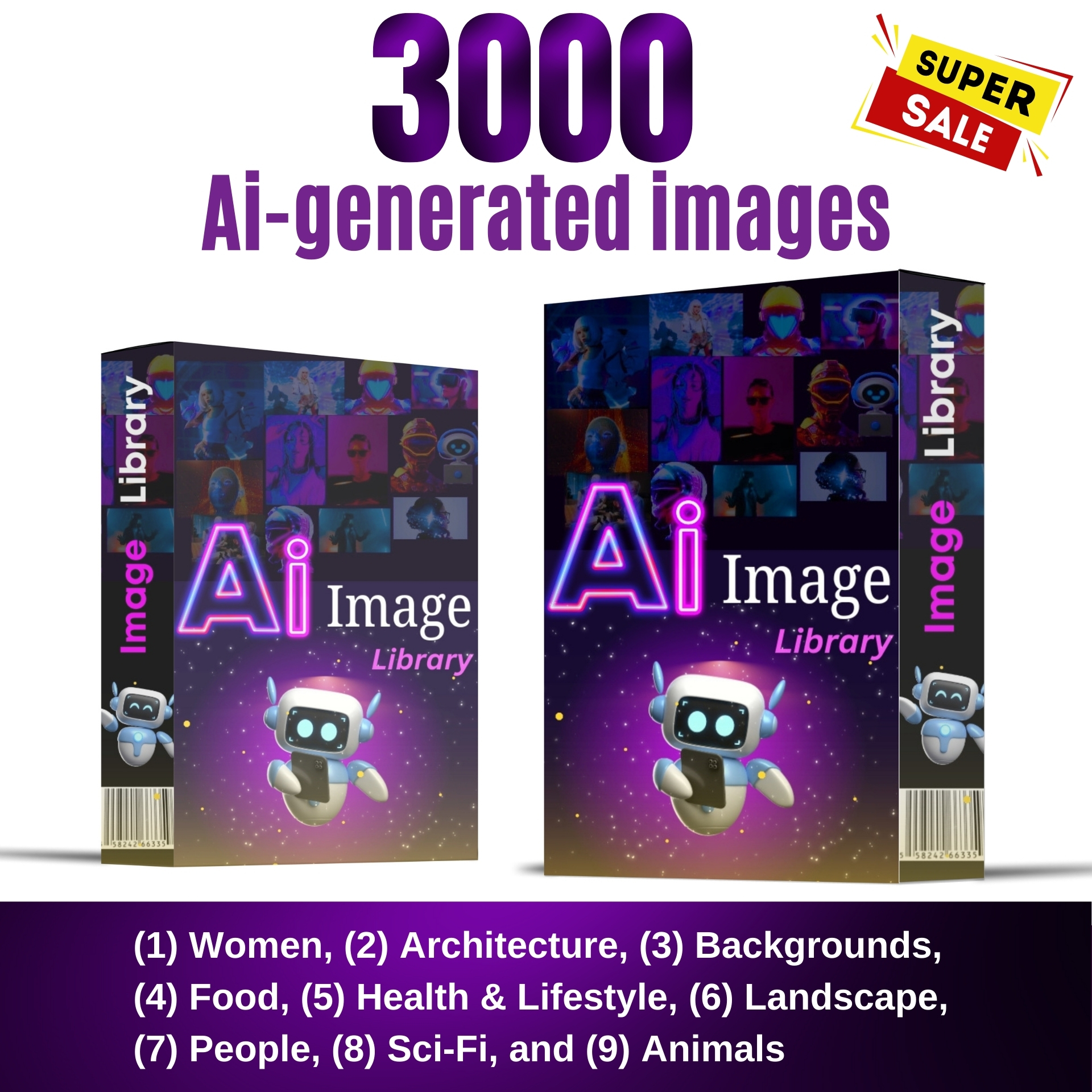 The AI Images Library Pack: 3000 stunning, ready-to-use AI-generated images