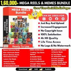 1,60,000 Reels and Memes Mega Bundle