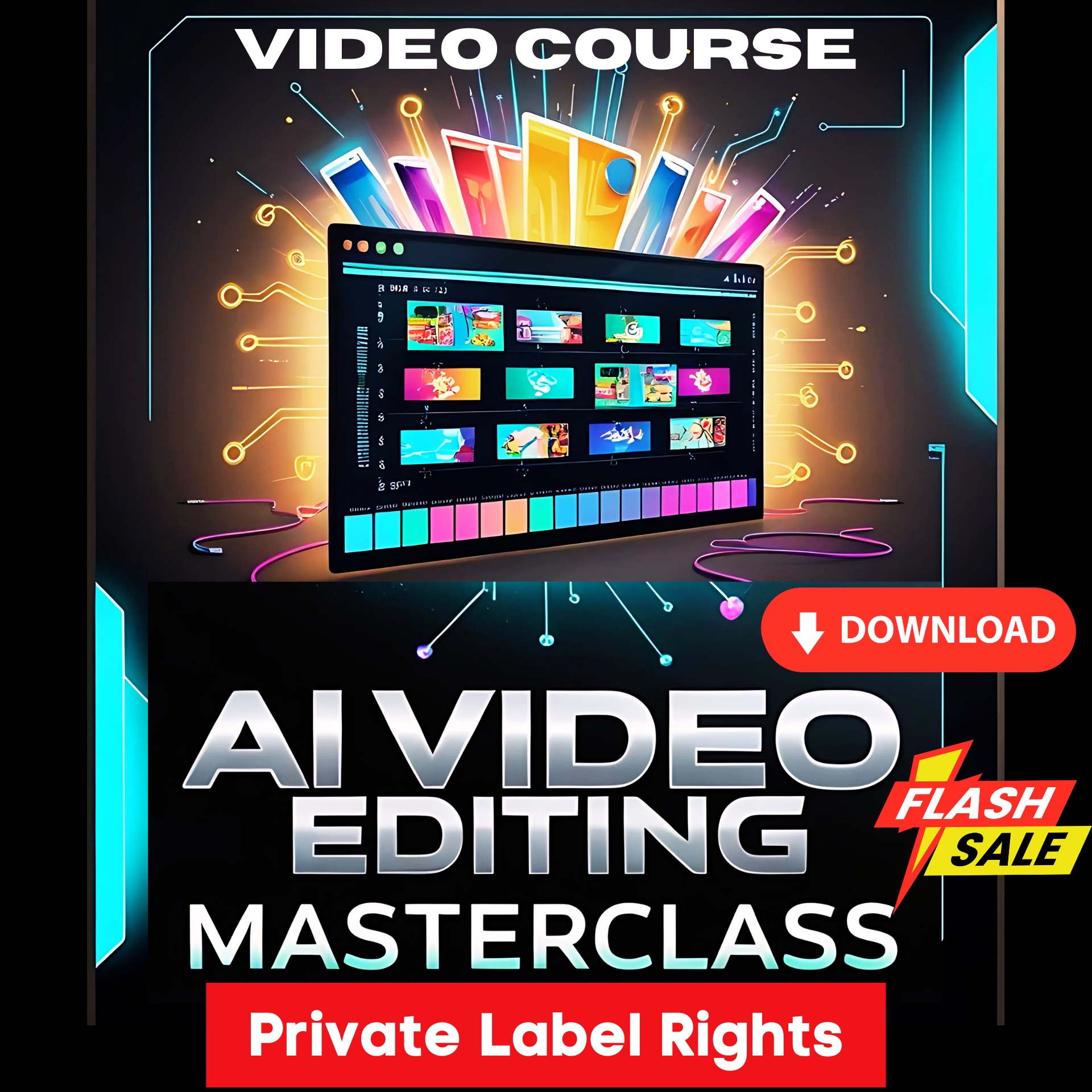AI Video Editing Masterclass - PLR (Video Training)