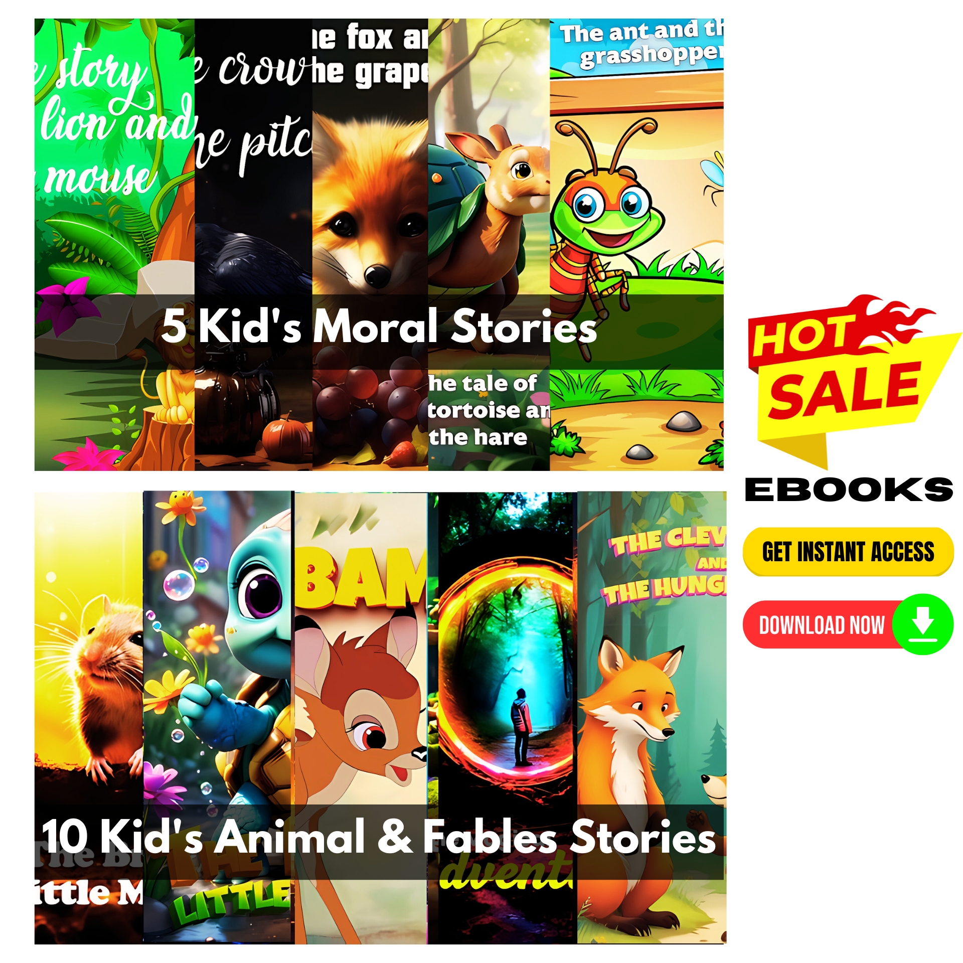 15 Kid's Moral, Animal & Fables Stories